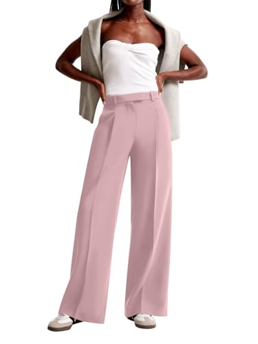 Image of NIMIN Women Wide Leg Pants High Waisted Business Casual Work Trousers Dressy Pants with Pockets