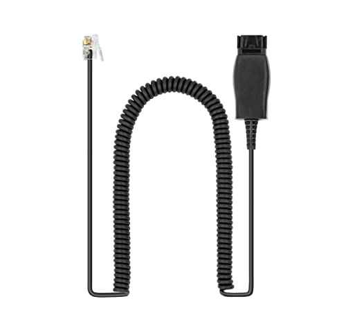 HIS Adapter Cable Compatible with Plantronics QD Headset to Avaya J100, 1600, 9600 IP Phones: 1608 1616 9608 9610 9611 9620 9621 9630 9640 9641 9650 9670