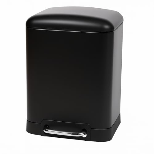 Poubelle à pédale 6 litres anti-odeur et silencieuse pour petits espaces