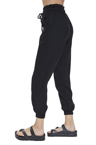 Forever 21 Women's Drawstring Paperbag Joggers3