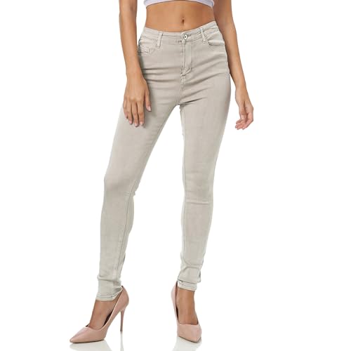 Jegging slim extensible coupe ajustée en toile denim légère d'été