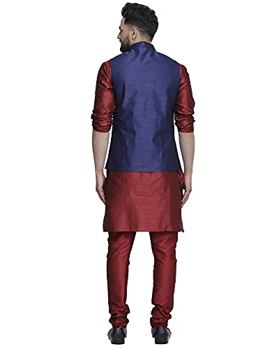 Image of BENCOOPER Men's Dupion Silk Kurta Pyjama & Jacket Set
