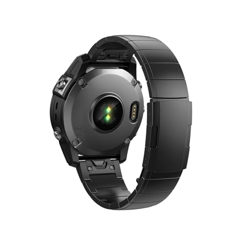 22 26mm�`�^�������������y�����x���g�ɓK������Garmin Fenix 5X Plus 6X Pro 7X Pro Tactix 7(Black,22mm)