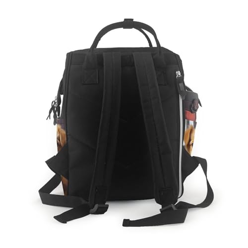 Sac à dos à langer mignon et imperméable avec imprimé chiot - 3