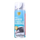 Spray Limpiador de Pantallas Multiuso con Paño de Microfibra 200ml - Efectivo en TV, Smartphone, Tablet, PC, LCD, LED - Elimina Polvo, Grasa y Manchas Sin Dañar - 1 Unidad