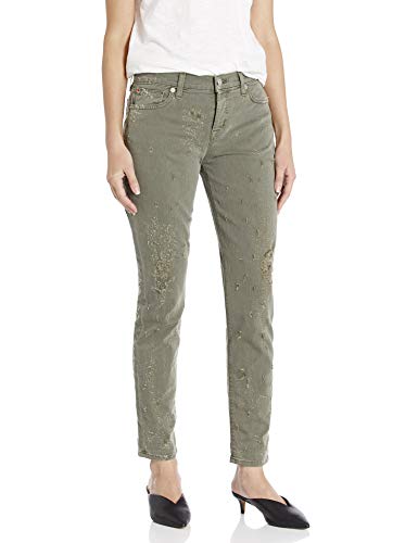 Jean droit décontracté femme Hudson Riley Crop bleu 5 poches
