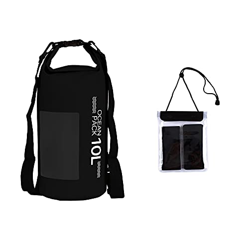 Sac étanche en maille PVC 500D pour sports nautiques, kayak, bateau, natation, petit kayak, sac à dos étanche pour téléphone, sac à dos avec fenêtre Cover