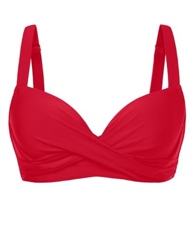 Image of Aqua Eve Women Underwire Bikini Top - Push Up Swimsuit Top Bra Padded Bathing Suit 2026 Twist Front Swimwear