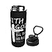 Sports Insulated Water Bottle, With God All Things Are Possible Christian Faith Retro Sports Denim 1 18oz Stainless Steel Sport Cup For Outdoor Home Office