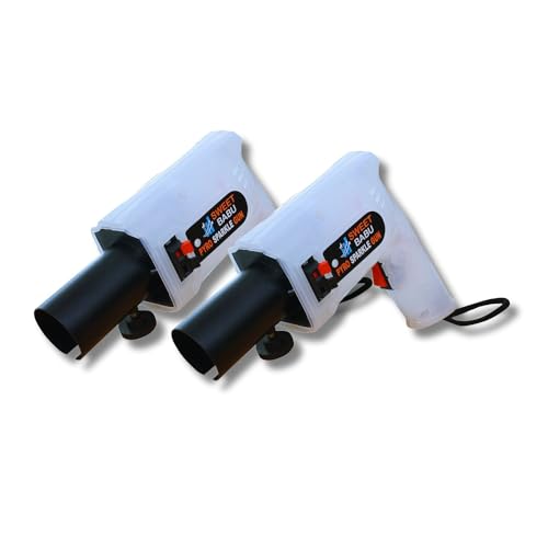 Image of Handheld Sparkler Pyro Gun /Party Gun, Cold pyro Gun's for Private Parties, Functions, Pubs, Events, Wedding Party and All Kind of Celebrations (White)(Pack of 2)