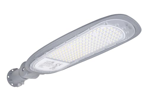 KOLORENO LED-Straßenlampe 200W – 27.000 lm – Neutralweiß 4000K – Schutzart IP66 – Aluminium + PC – Straßen-, Parkplatz- und...