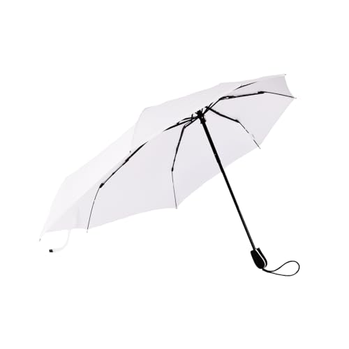 Parapluie blanc anti-vent pour tempête avec sa structure aérodynamique - 2