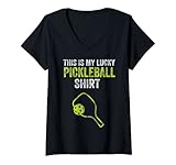 Photo Gallery donna my lucky pickleball shirt divertente pickleball player uomo maglietta con collo a v Photo Gallery donna my lucky pickleball shirt divertente pickleball player uomo maglietta con collo a v