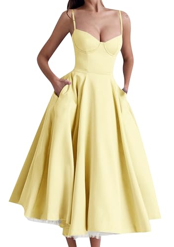 Robe maille double couche coupe évasée midi avec zip invisible et dos nu