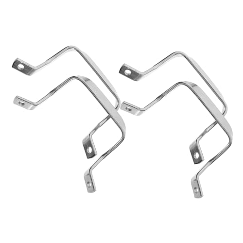 Mango lateral removible para sartén de acero inoxidable PRETYZOOM 4 piezas con espaciado de agujeros de 9.8 cm compatible con ollas a presión, woks y hervidores de agua miniatura 1