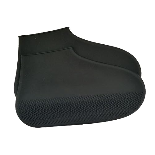OSOLADY Anti-skid Overshoes Shoe Foldable Shoes Shoe Protector Anti Slip Shoe Cover Snow Shoe Guest Shoes Cover Anti-slip Shoe Cover Waterproof Shoe Covers Reusable Black