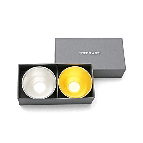 Amazon.co.jp: 能作 盃 - 喜器(きき)- 2 錫・金箔セット Amazon.co.jp: 能作 盃 - 喜器(きき)- 2 錫・金箔セット