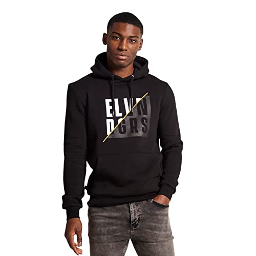 Eleven Degrees Top Hombre Deportivo con Capucha Black. (M)