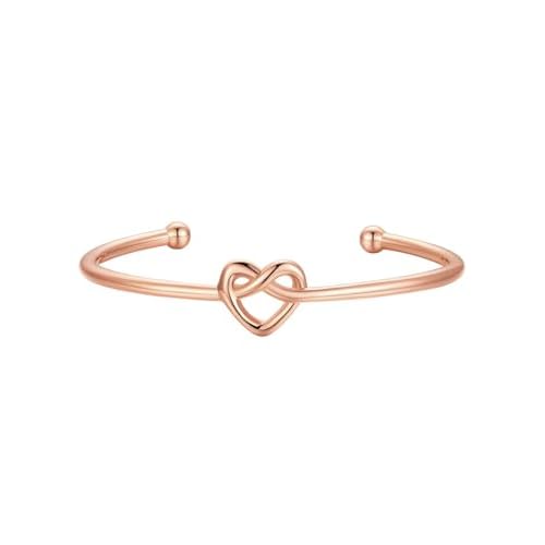 U7 Unisex Simple Cuff Bracelet 18K Real Gold Platinum Plated Fine Bracelets Fashion Jewelry Open Bangle Cuff Bracelets, Twisted or Heart Style D.Knot