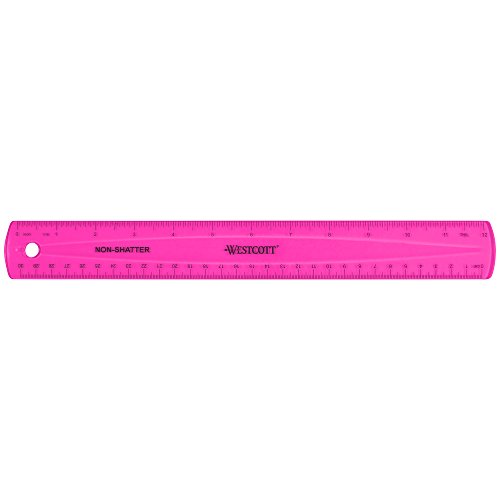 Image of Westcott Shatterproof Ruler, Assorted Translucent Colors, 12 inch (Pack of 3)