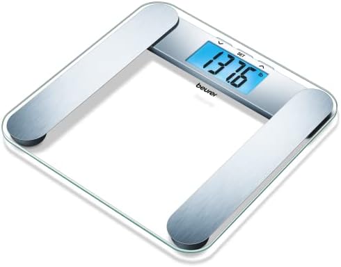 Beurer BF221 Body Fat Scale | XL Digital Weight Scale & Body Fat Analyzer | Measures Body Weight, Body Fat, Body Water, Bone Mass & Muscle% | Auto Recognition, 10 Memory Spaces | for Weight Control