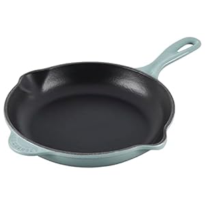 Le Creuset Classic Cast Iron Handle Skillet, 9″, Sea Salt