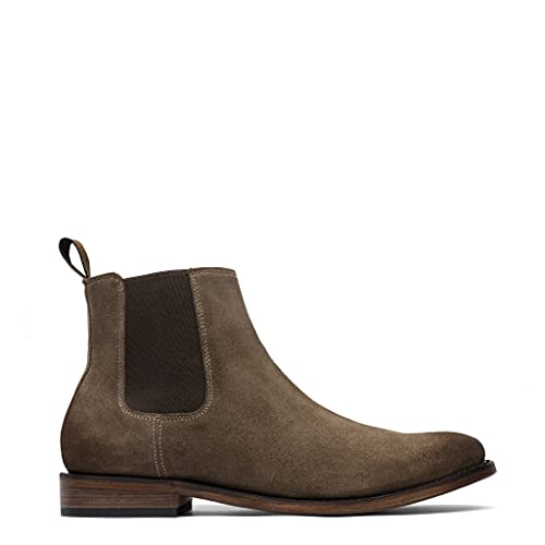 Image of Mezcalero|Suede leather chelsea boots for men - Matt Army (10.5)