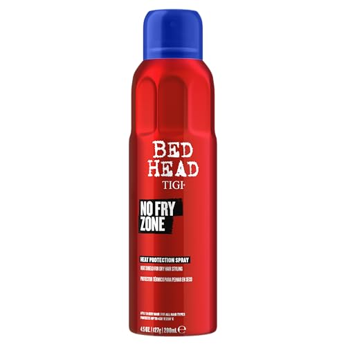 Bed Head by TIGI No Fry Zone Heat Protection Spray Lightweight Mist for Styling Between Washes on Dry Hair Shields Up to 230C Frizz Control & Humidity Defence for All Hair Types 200ml