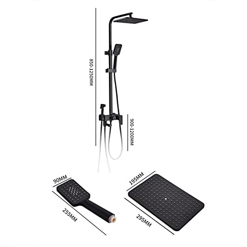 Douche d'appoint noire en laiton pour stopper les variations de température - 4