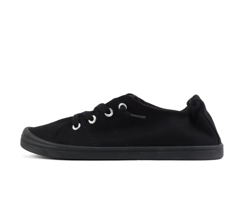 Image of Soda Flat Women Shoes Linen Canvas Slip On Sneakers Lace Up Style Loafers Zig-S