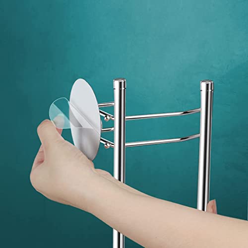 Soporte para toallero multifuncional de pared con barra doble B 60cm 6