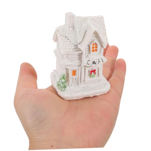 Casas Navideñas Iluminadas set de 4 miniaturas de resina regalo ideal de decoración interior 4
