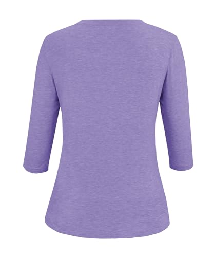 Image of JomeDesign Womens Tops 3 /4 Sleeve Shirts Round Neck Loose Casual Blouses Floral Print Tshirts