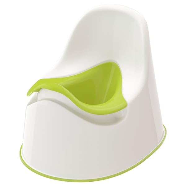 Toddler Potty Training Chair with Backrest – Kids Toilet Seat for Boys & Girls, Removable Bowl, Non-Slip, Portable & Easy to Clean – Available in Multiple Fun Colors (White/Green)