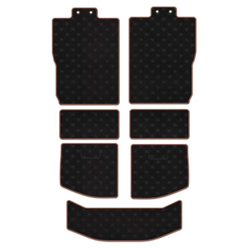 Hotfield ホンダ 新型 N-BOX/NBOX カスタム ラゲッジルームマット JF5 JF6 STDブラック ロック糸カラー:ブラウン