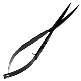 POPETPOP 6.1 Inch Curved Aquarium Scissors Water Grass Shears Spring-Loaded Precision Pinch Action for Aquascaping and Small Plant Trimming