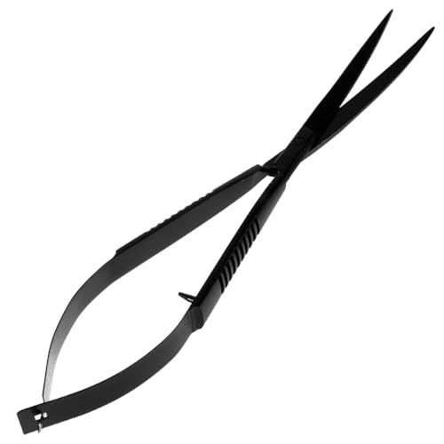 Image of POPETPOP Aquarium Scissors for Plants Water Grass Trimmer Professional Fish Tank Scissor Curved Spring Action Tool for Aquascaping Small Thin Aquatic Plant Trimming 6.10 Inch