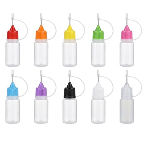 KOQAIIZ 10 Pièces Flacon Pipette, Pipette Cuisine, Pipette Plastique, Flacon Compte Gouttes, pour Colle, Peinture, Encre