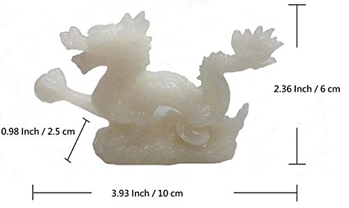 Figura Decorativa Dragón Blanco Feng Shui 4 in miniatura 5
