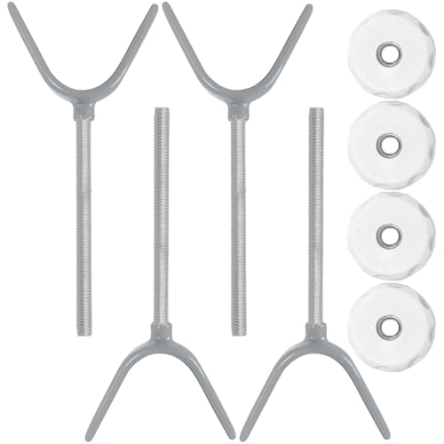 4 Stück Y Spindel Zur Befestigung Von Tür Treppenschutzgitter An Runde Geländer, 7,5 cm Gewindelänge, 10 mm Durchmesser