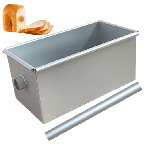 Bread Mold ideal for Home Baking Aluminum Alloy Rectangle Mini Loaf Pans with Round Hollow Tube Non-stick Bread Pan 7.6x4.1x3.5