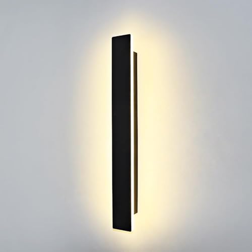 Modern Black Linear Wall Sconce - 120cm Outdoor Wall Light