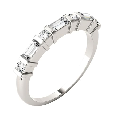 1.20Ctw Baguette Cut White Diamond Wedding Band Ring Sterling Silver with 14k White Gold Finish2