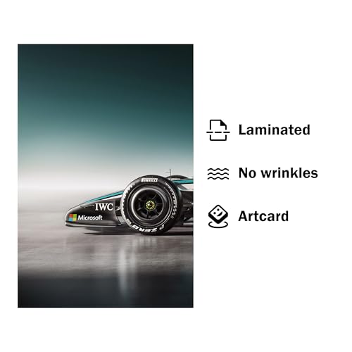 Image of Wrap & Wish 2026 Mercedes AMG F1 W17 E-Performance Side View Wall Split Posters Set (A3 Size, 12x18 Inch) | Pack of 3 | Vintage F1 Designs & Marvel Room Decor