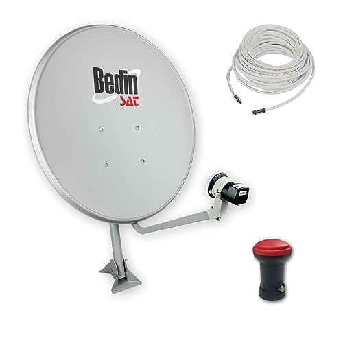 Kit Antena Parabólica Banda Ku 60cm c/Lnbf Simples e Cabo