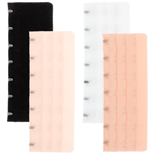 4pcs Bra Extension Buckle Bustiers Extender 7 Hook Bra Extenders Elastic Bra Extension Straps Bra Supplies for Women Bustiers Shapewear Plus Size