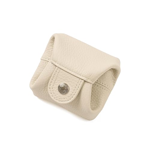 Image of Cockatoo Genuine Leather Coin Pouch Change Holder, Mini Snap Pocket Wallet for Men Women (Ercu, Large)