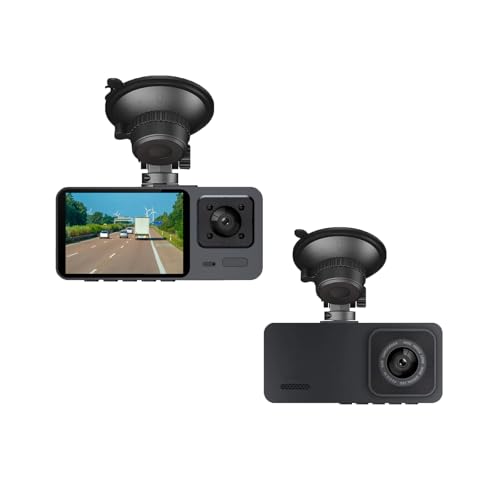 Dash Camera Front and Inside Dash Cam for Car Security Video Recorder with Audio Plug and Play, WDR,...