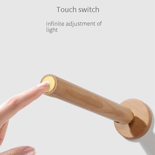 Interruptor apliques de pared inalámbricos USB con base de madera para interior 6