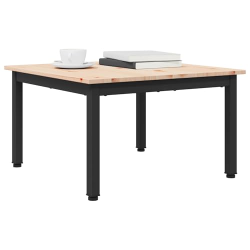 Table de salon moderne pin massif 60x60 table basse industrielle gain de place